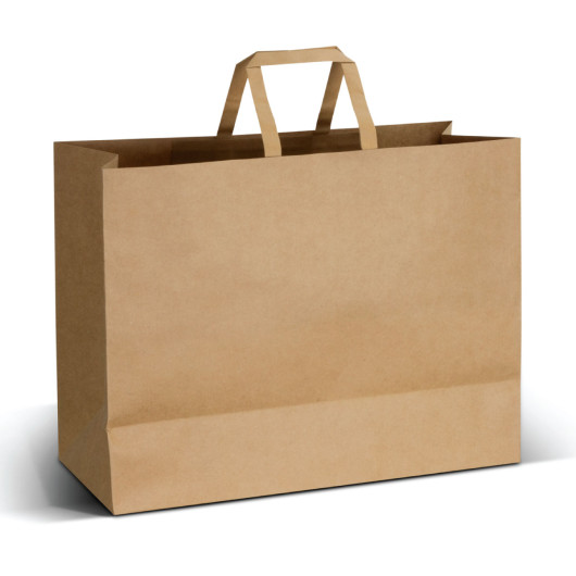 Extra Large Flat Handle Paper Bags Landscape Detail